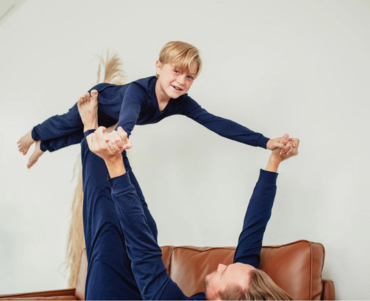 Esme - Navy Long Sleeve Top and Pants Set - Kids Sleepwear