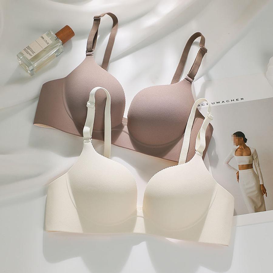 Sexy slight stretch simple solid traceless gathered breathable