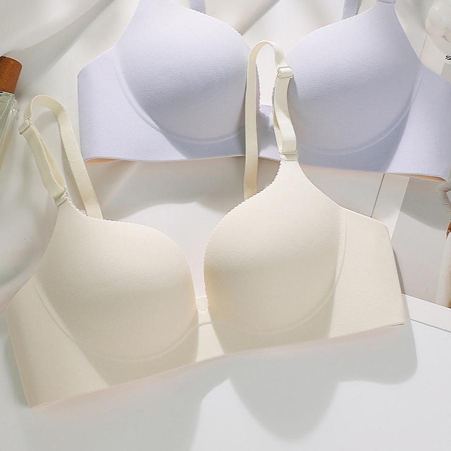 Sexy slight stretch simple solid traceless gathered breathable