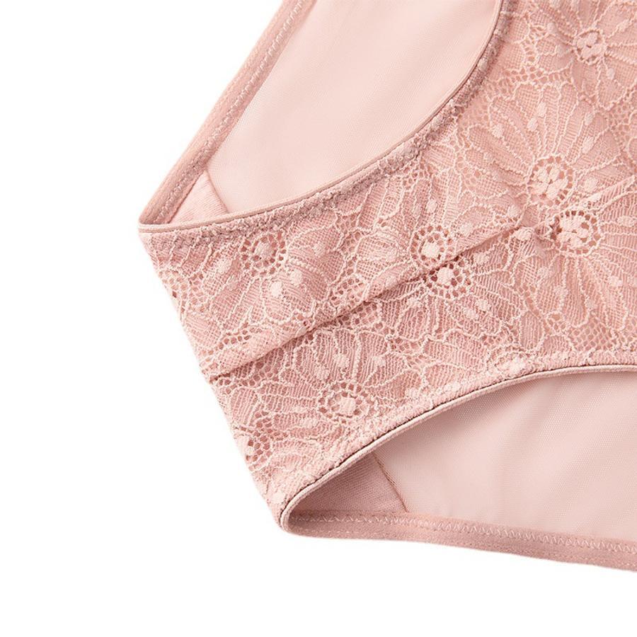 Sexy slight stretch mesh button decor mid waist briefs