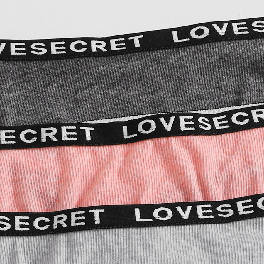 3 pcs sexy slight stretch letter printing panties