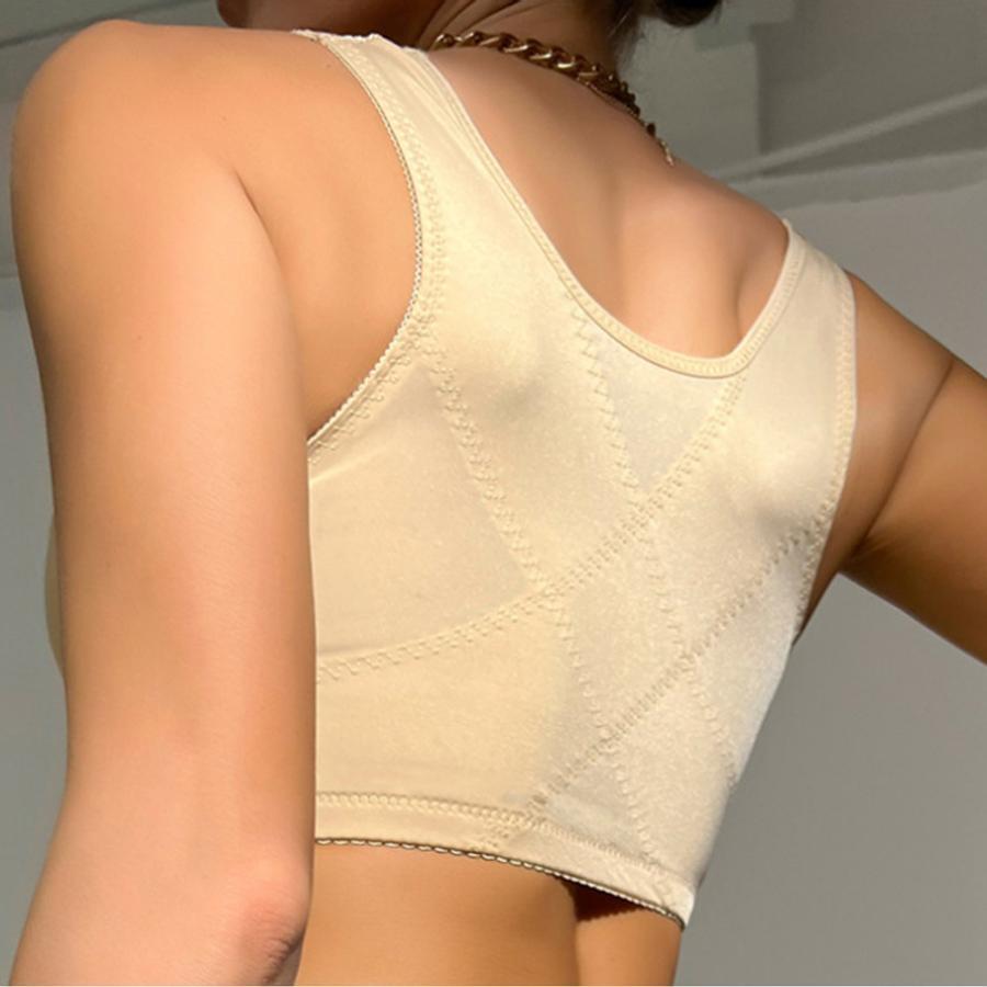 Sexy slight stretch lace stitching hook buckle gathered bralette