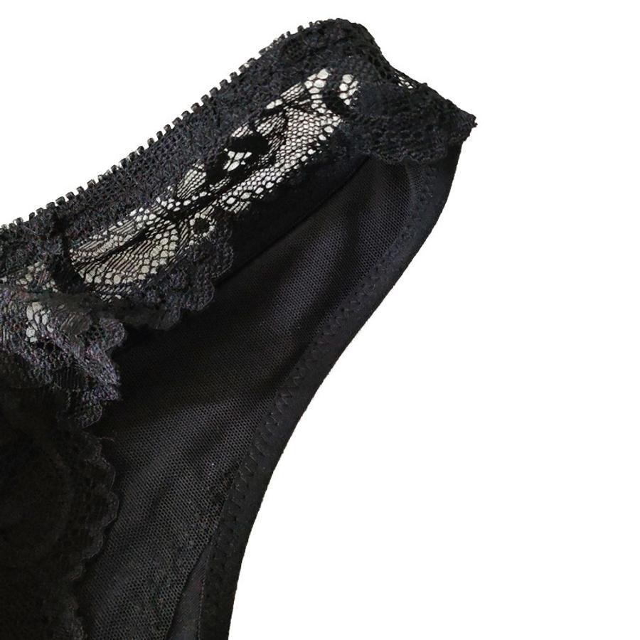 Sexy slight stretch lace stitching hook buckle gathered bralette