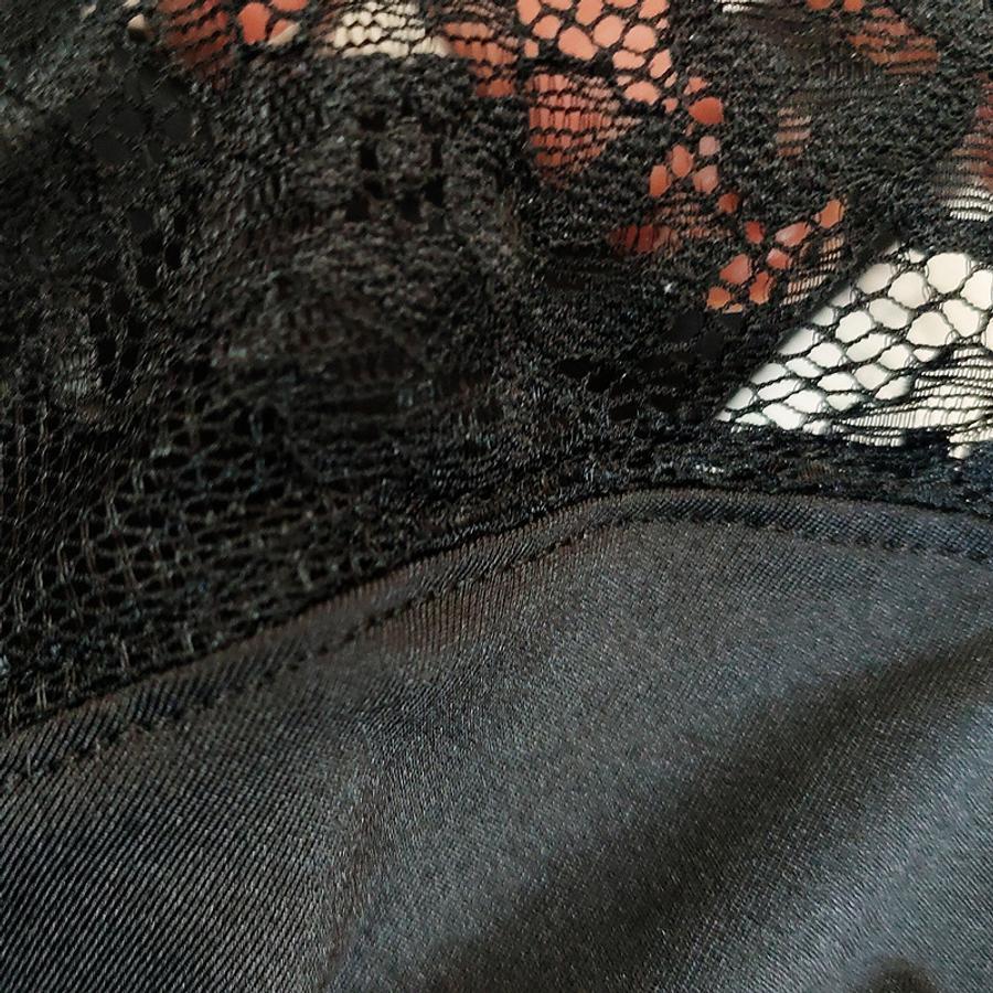 Sexy slight stretch lace stitching hook buckle gathered bralette