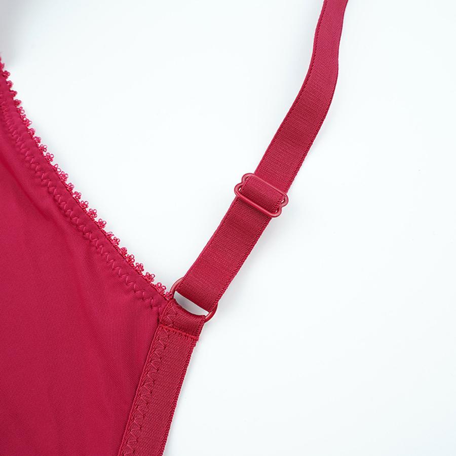 Sexy slight stretch mesh stitching padded underwire bow gathered bra