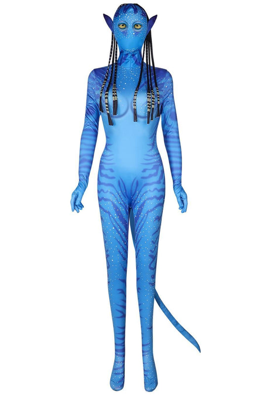 Sexy slight stretch zip-up woman's role costumes size run small (contain hair& ear& tail)