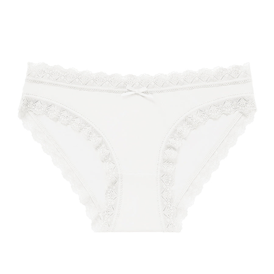 Sexy slight stretch lace stitching comfort breathable low waist briefs