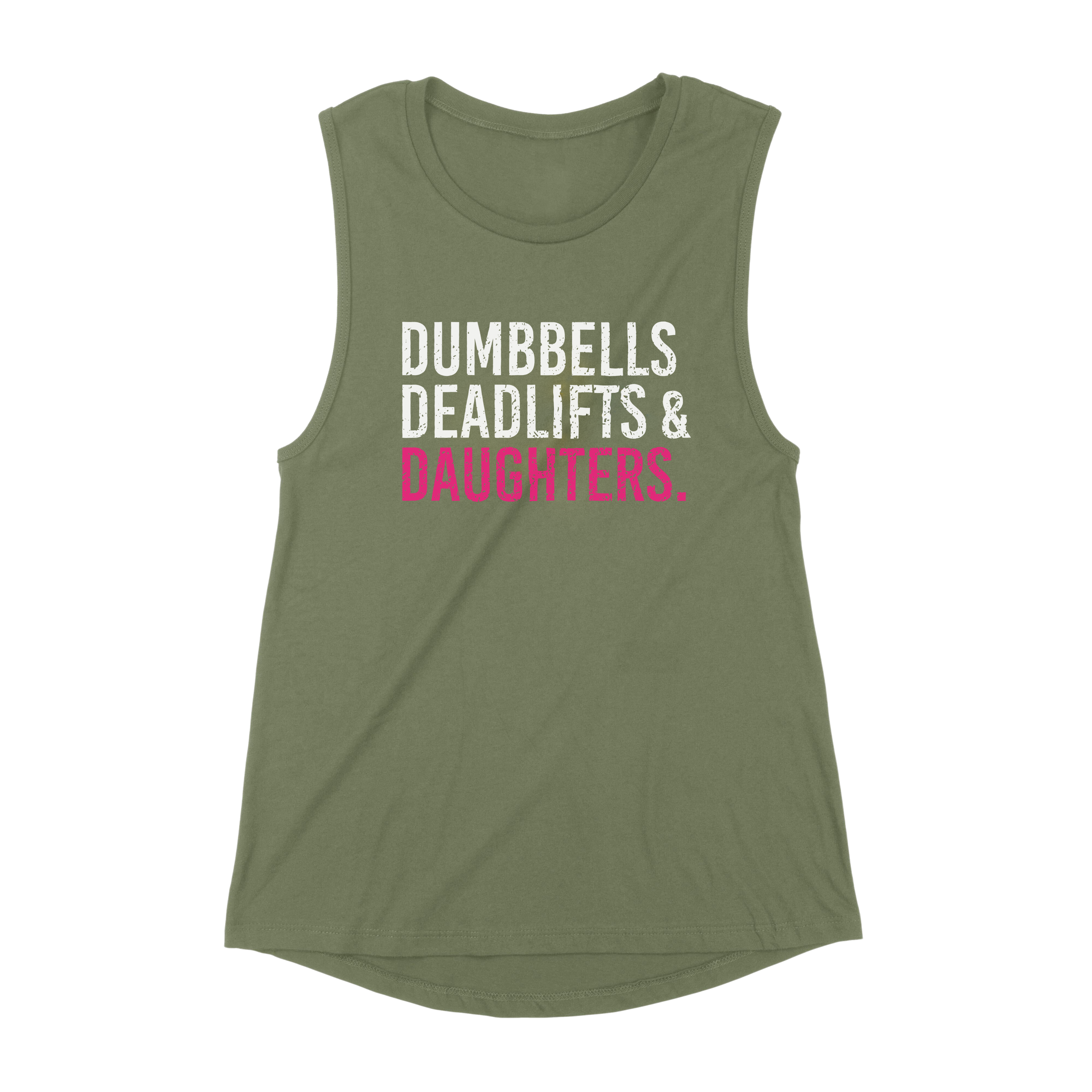 Dumbbells Deadlifts & Daughters Tank (Girl Mom)