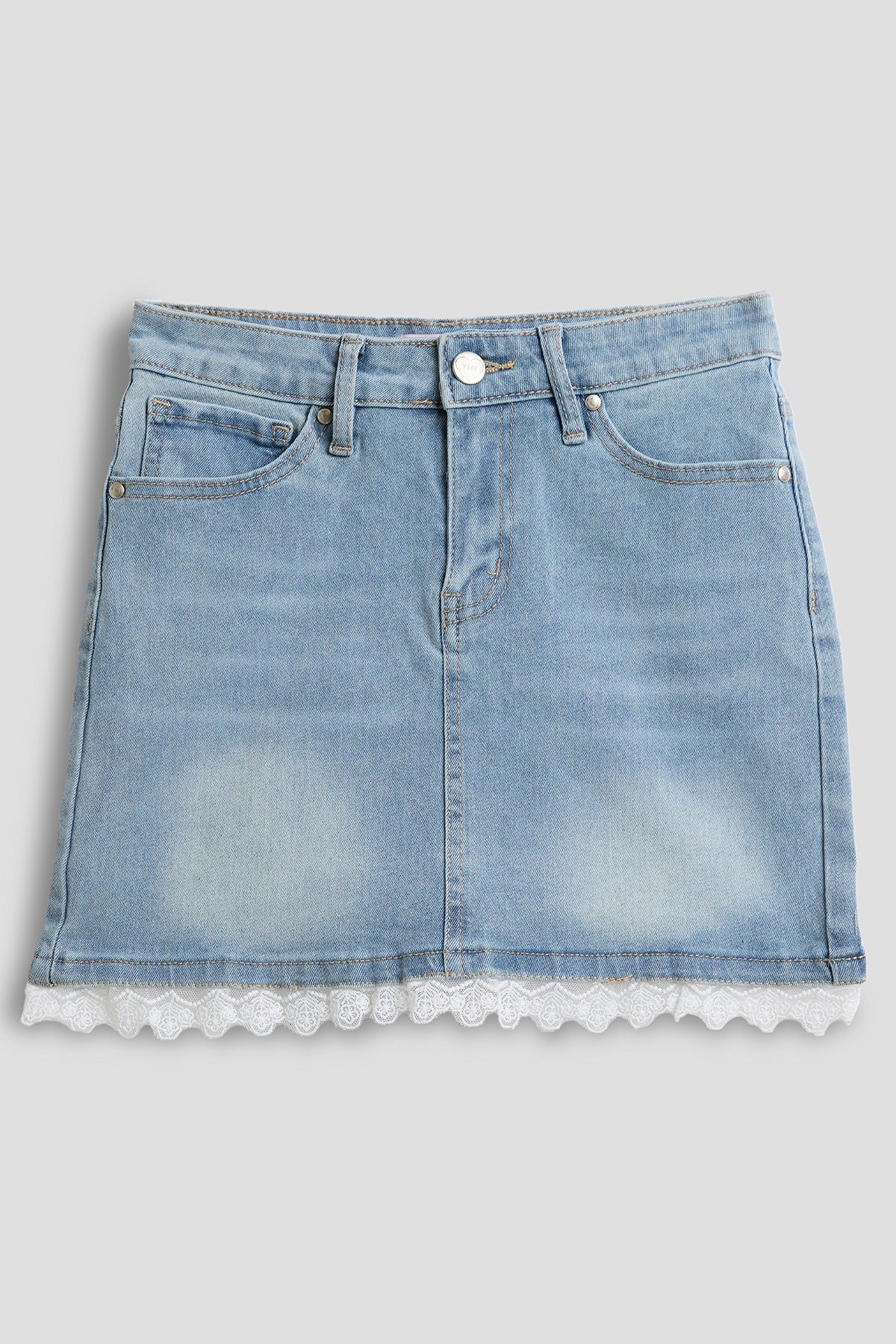 Girls Lace Trim Skirt