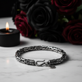 Goth-inspired Antique Silver Bracelet