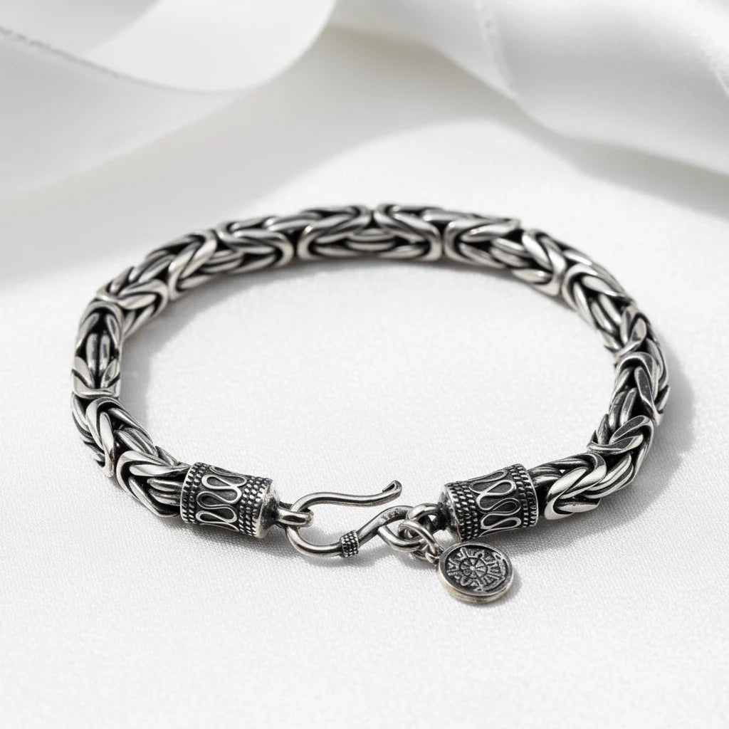 Goth-inspired Antique Silver Bracelet