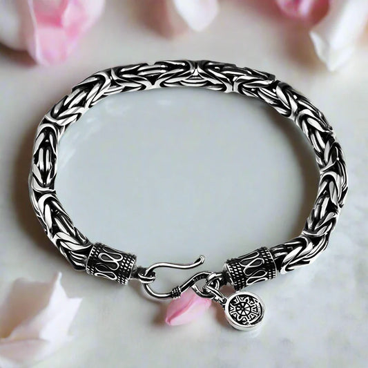 Goth-inspired Antique Silver Bracelet