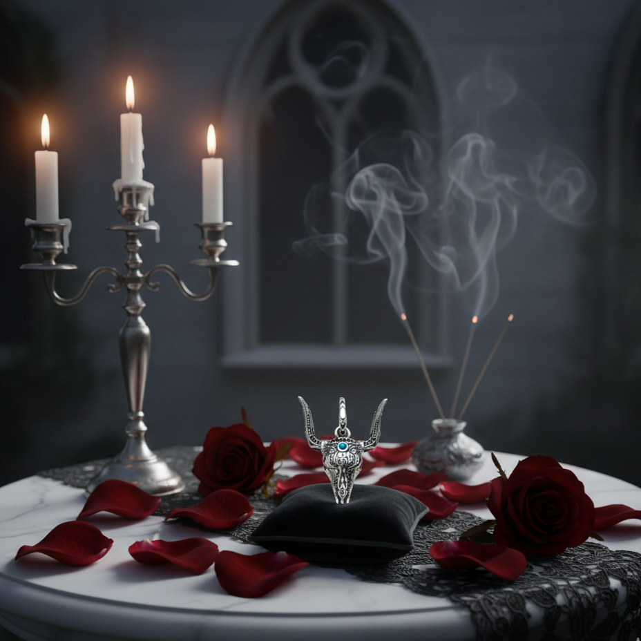 Gothic Bull Head Ethnic Pendant