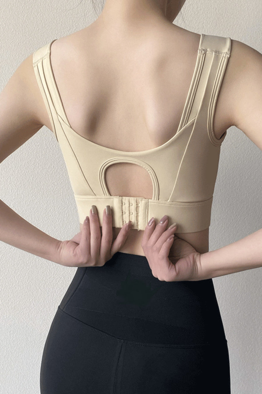 Sports high stretch 3 colors padded velcro yoga vest(size run small)