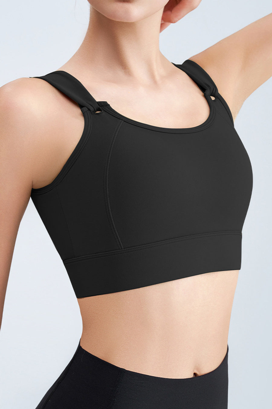 Sport high stretch unremovable padded cutout yoga vest (size run small)