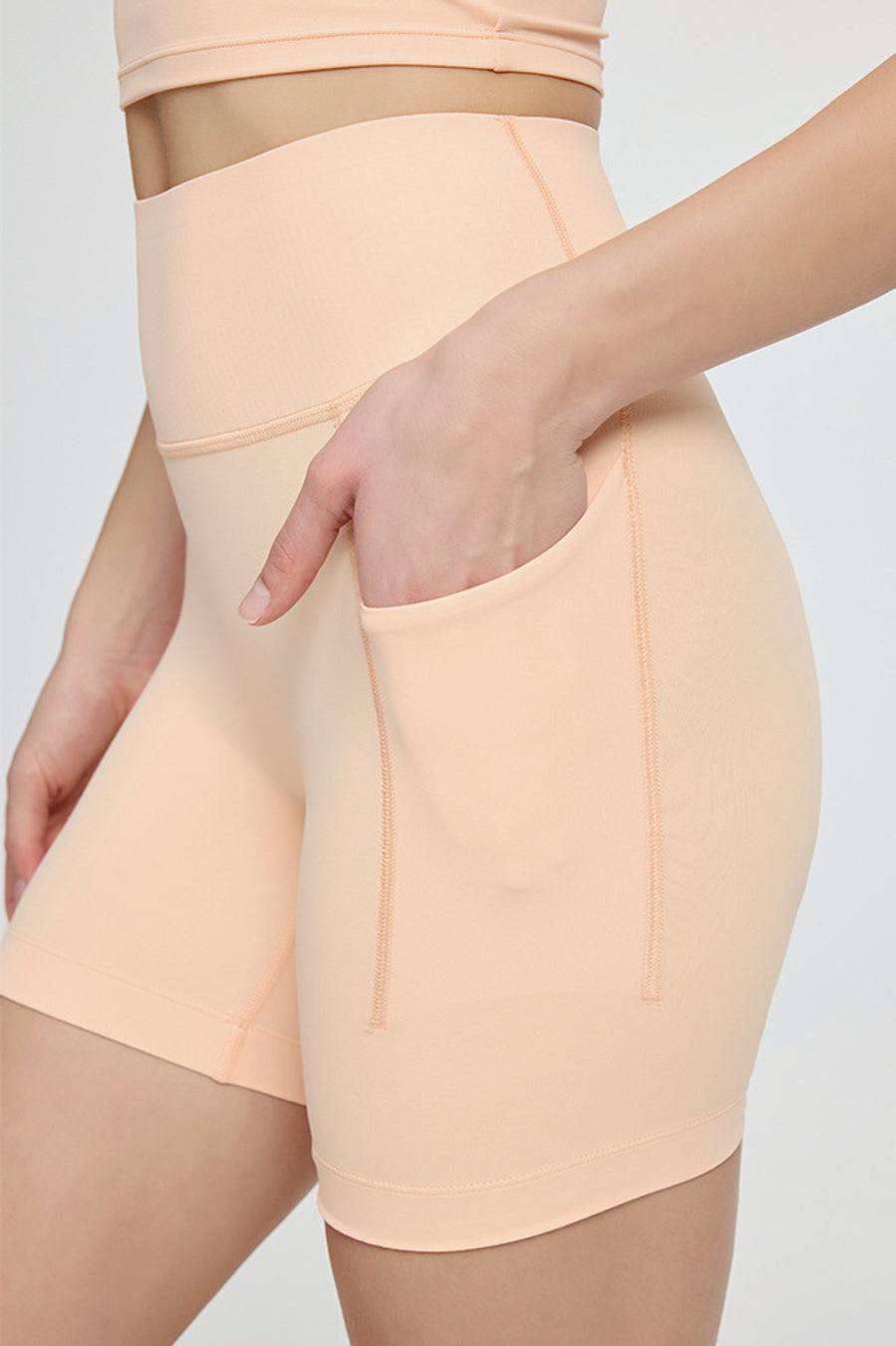 Sports high stretch tight high waist tummy control yoga shorts