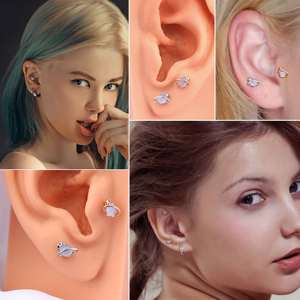 Planet Helix Stud Tragus Stud