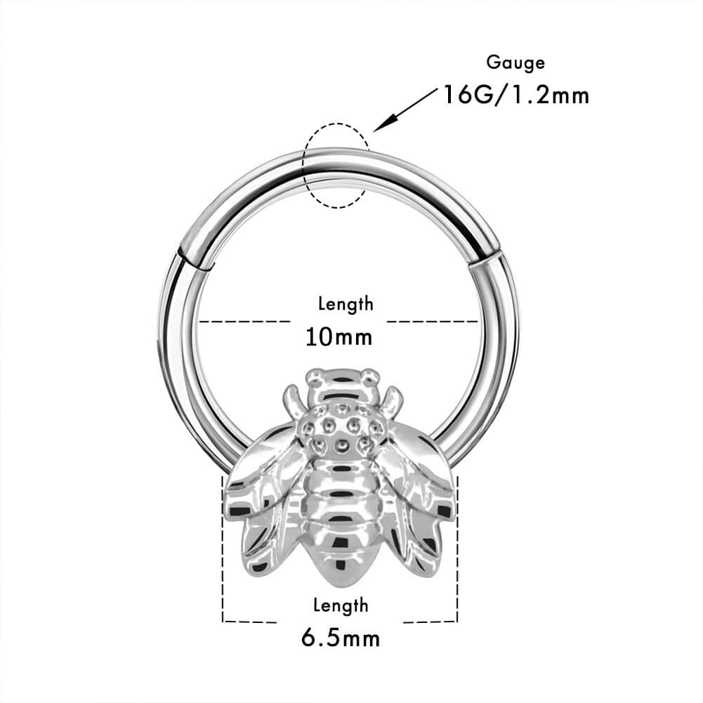 Bee Hinged Septum Daith Ring