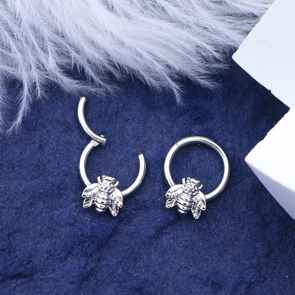 Bee Hinged Septum Daith Ring