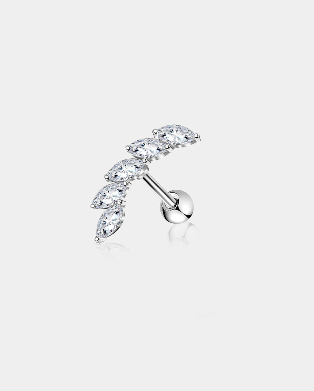 CZ Curved Cartilage Stud