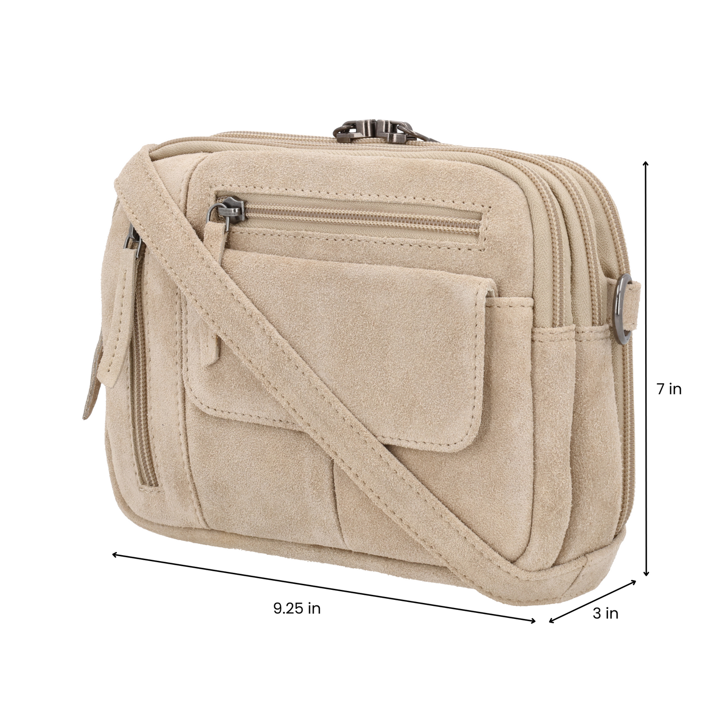 Concealed Carry Hadley Suede Crossbody by Lady Conceal
