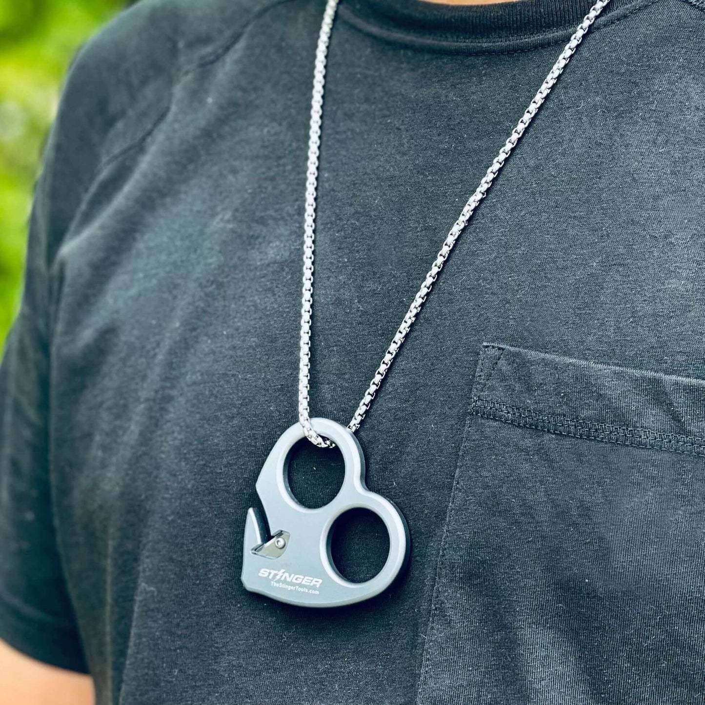 Stinger Sweetheart Self-Defense Keychain, Mini EDC Emergency Tool, Glass Breaker, Seatbelt Cutter, Car Rearview Mirror Pendant Décor