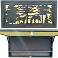Horses Grazing Gun Concealment Decor - Handcrafted Wooden Gun Cabinets - Gun Shelf Hidden Storage for Rifles, Shotguns, & Handguns - Quick Access Hidden Wall Safe (Extra Large)