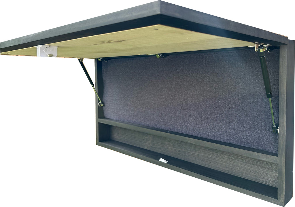 Horses Grazing Gun Concealment Decor - Handcrafted Wooden Gun Cabinets - Gun Shelf Hidden Storage for Rifles, Shotguns, & Handguns - Quick Access Hidden Wall Safe (Extra Large)