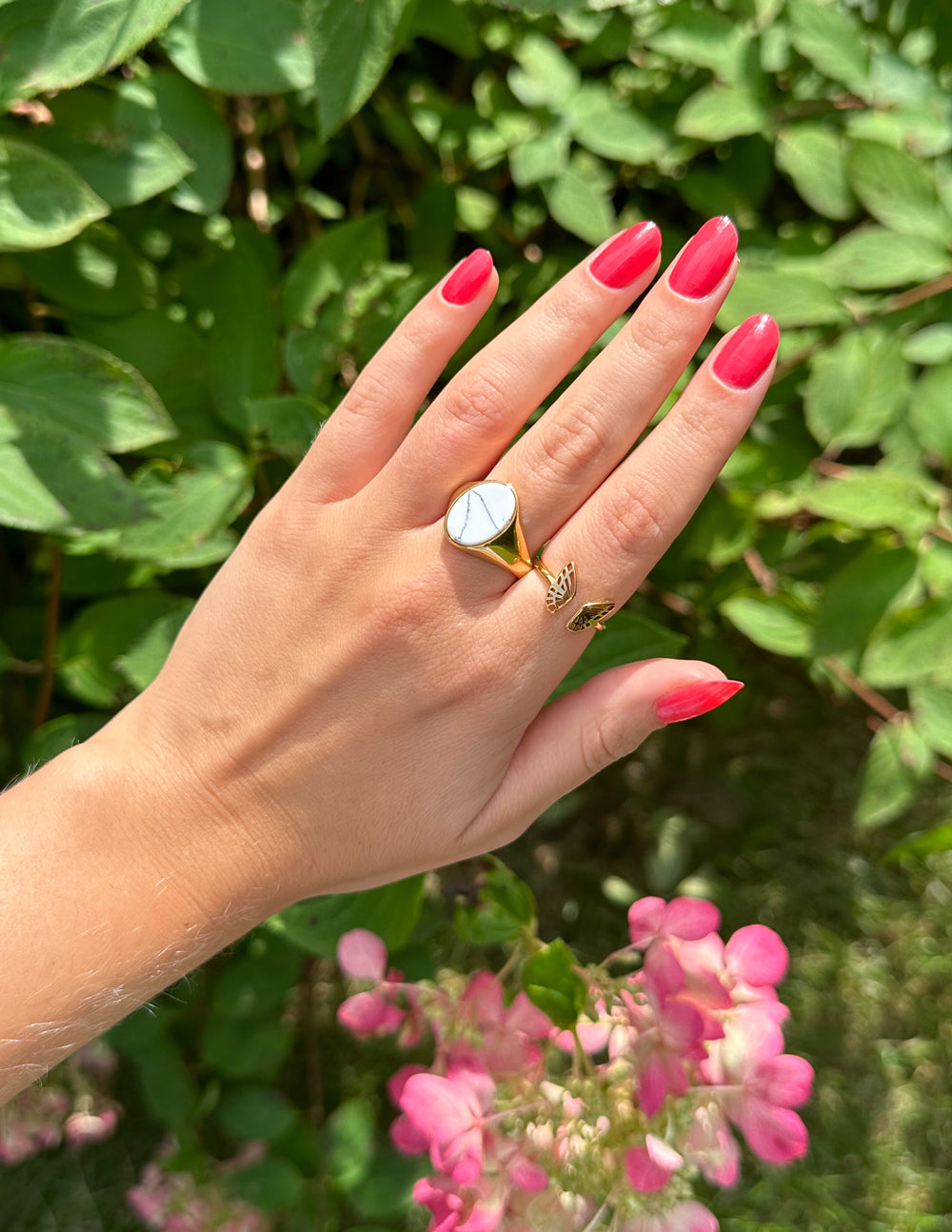 Howlite Stone Ring