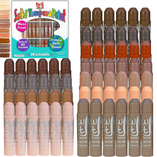Kwik Stix Paint Sticks, Class Pack Set of 72 Global Skin Tones