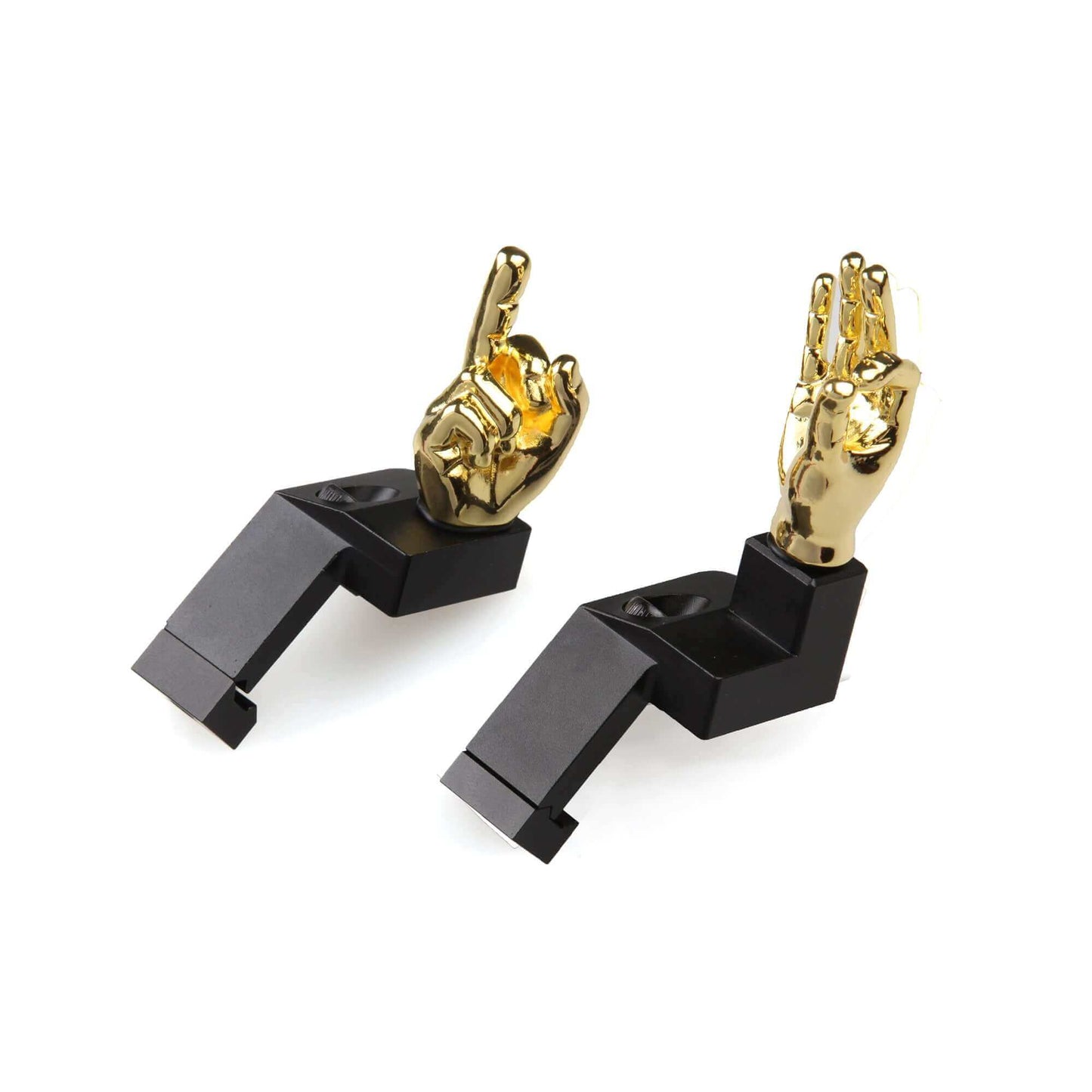 Golden Color Novelty Finger Iron Sight Set - Offset 45 Degree (Middle Finger & OK Hand)
