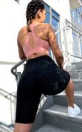Sporty Spice:Textured Shorts in Black