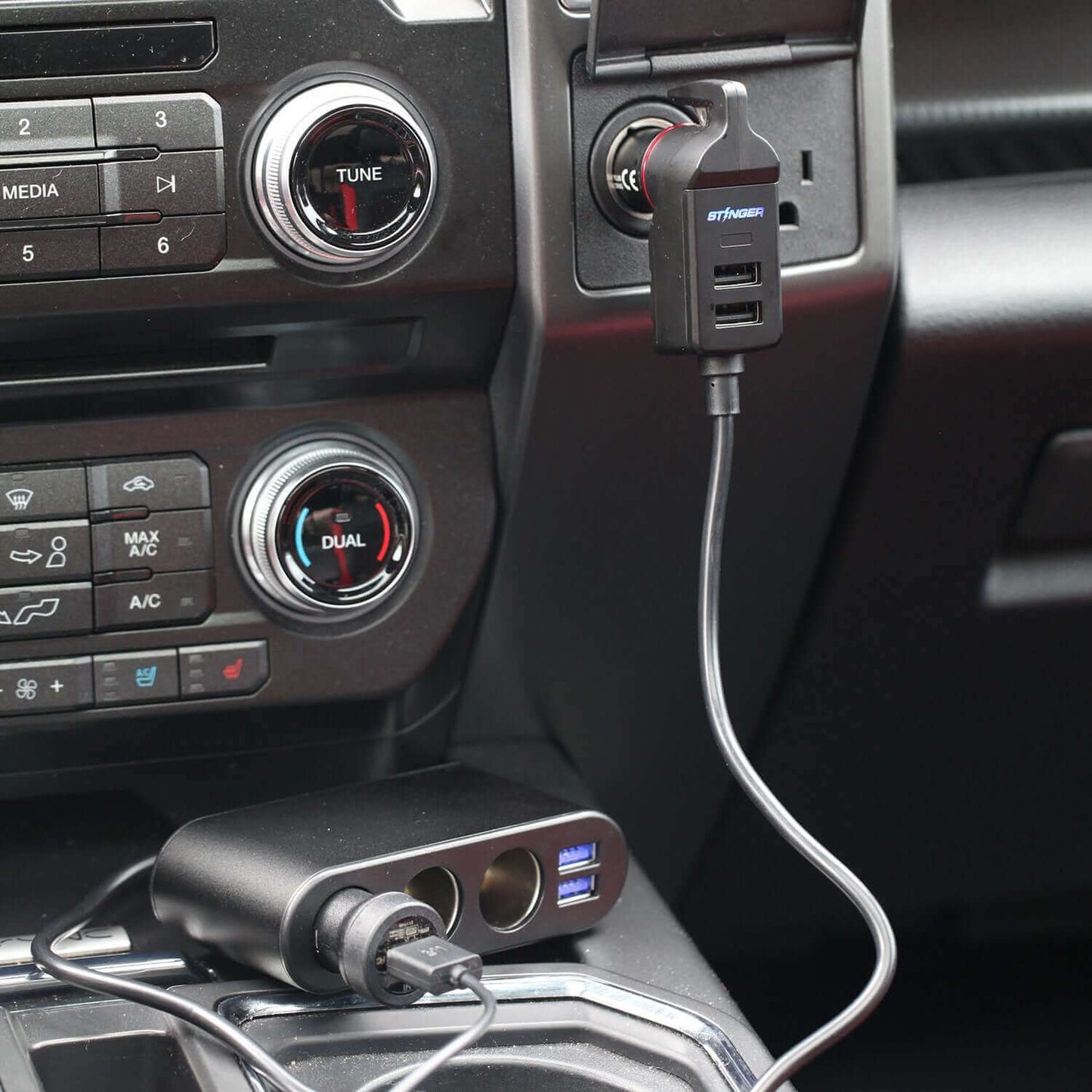 Stinger USB Emergency Tool with Cigarette Lighter & USB Extensions