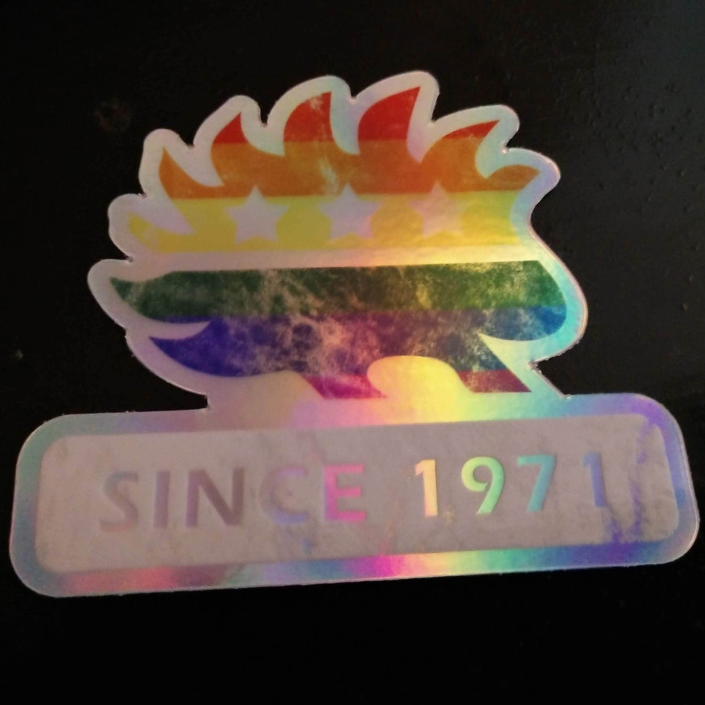 LGBTQ Libertarian Porcupine (Since 1971) Holographic Sticker 3x3