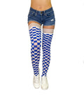 Game Day! - Blue & White Thigh-Highs