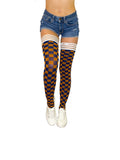 Game Day! - Burnt Orange & Navy Blue Thigh-Highs