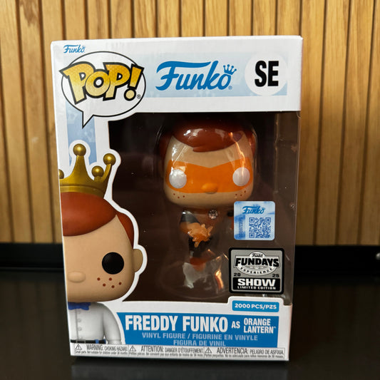 Funko Fundays Experience 2025: Pop! Originals DC Freddy Funko as Orange Lantern (Translucent) LE2000
