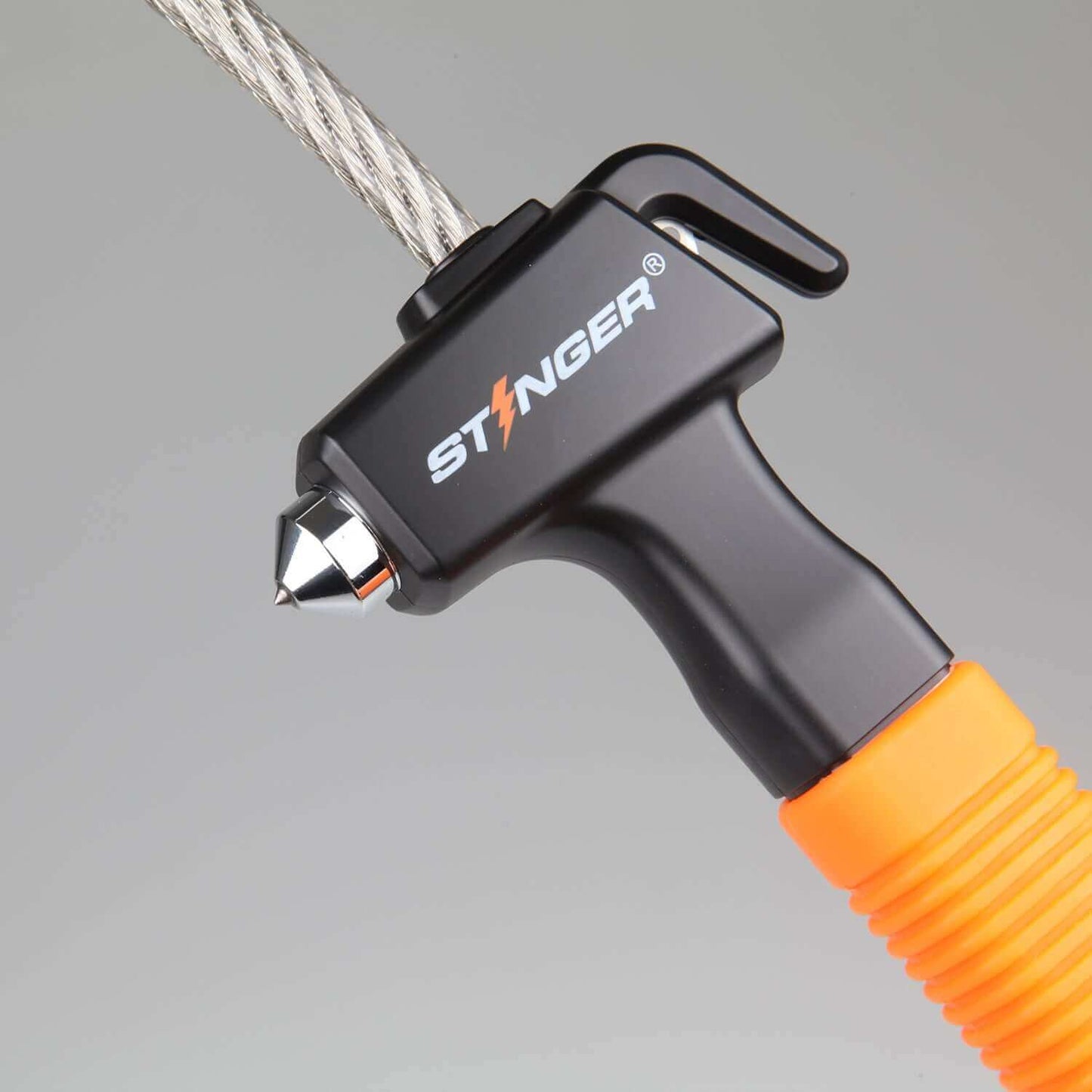 Stinger Life-Saving Whip Car Emergency Tools + Personal Alarm (Orange)