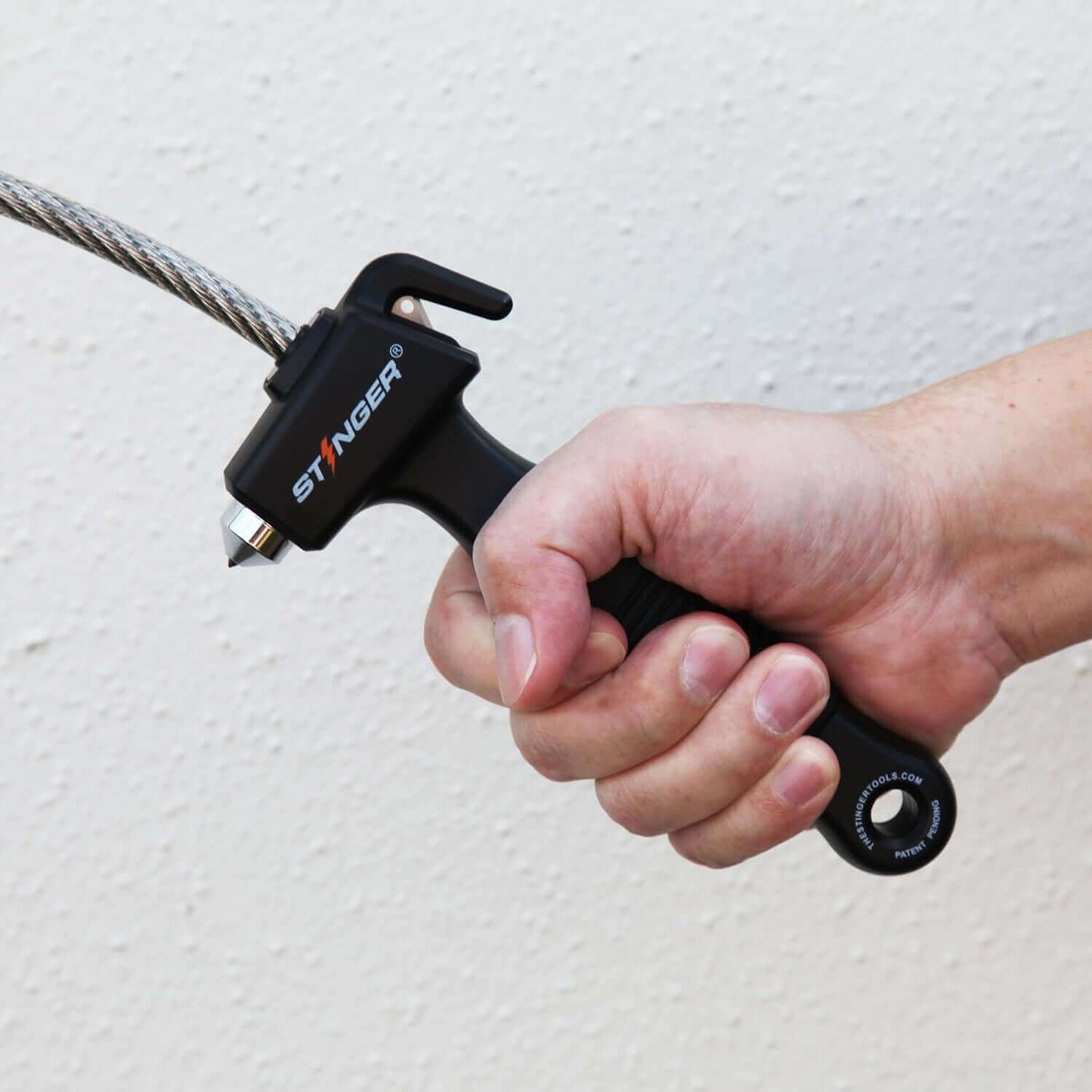 Stinger Life-Saving Whip Car Emergency Tools + Personal Alarm (Black)