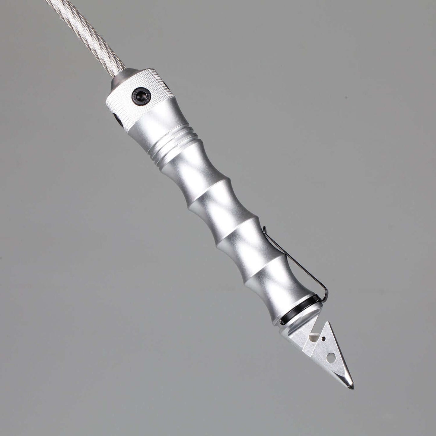 Stinger Whip Car Emergency Tool with Seat Belt Cutter and Window Breaker (Elite Edition, Platinum)