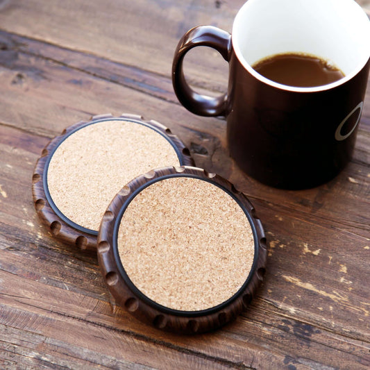 Ergo-Spin Cork Coaster with Fidget Spinner (2 pcs bundle)