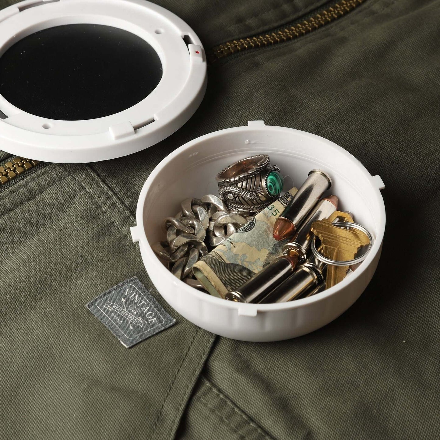 2 pcs EchoSafe Fake Smoke Detector Hidden Safe