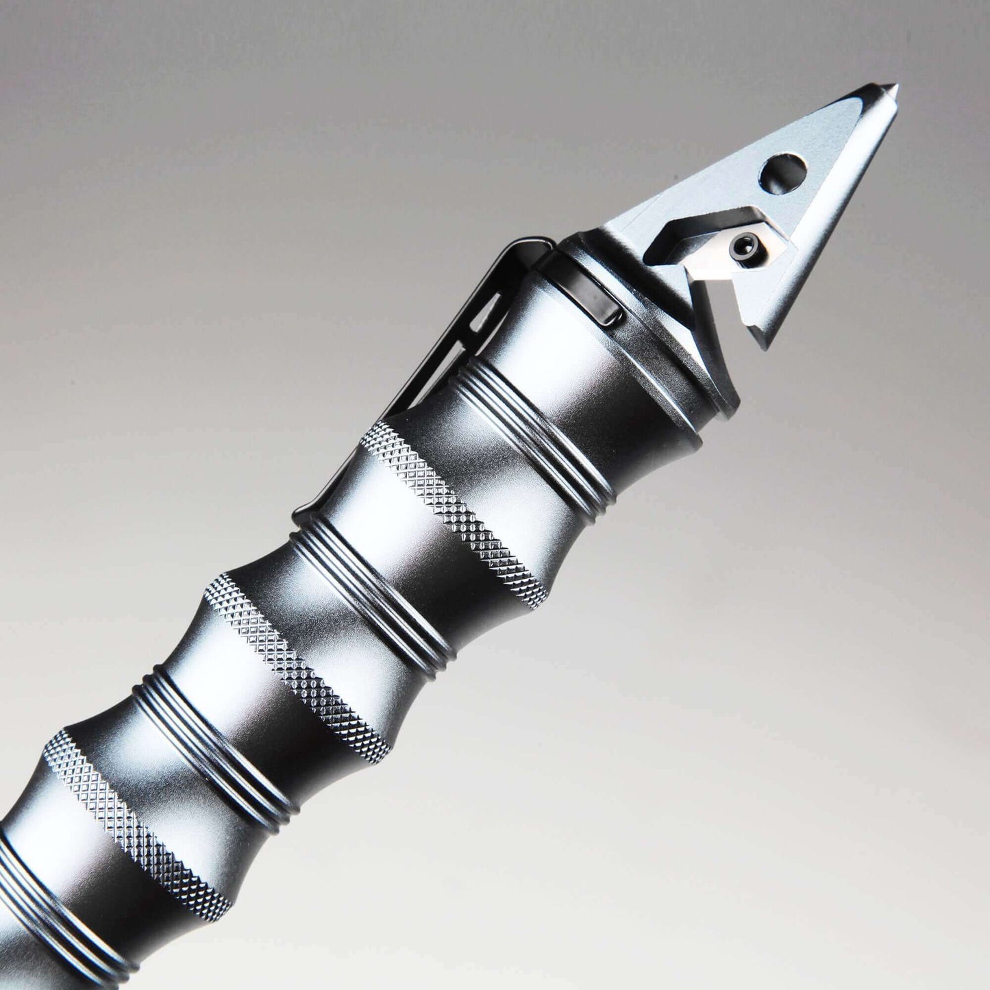 Stinger Whip Car Emergency Tool with Seat Belt Cutter and Window Breaker (XL Gatekeeper Edition, Tungsten Grey)