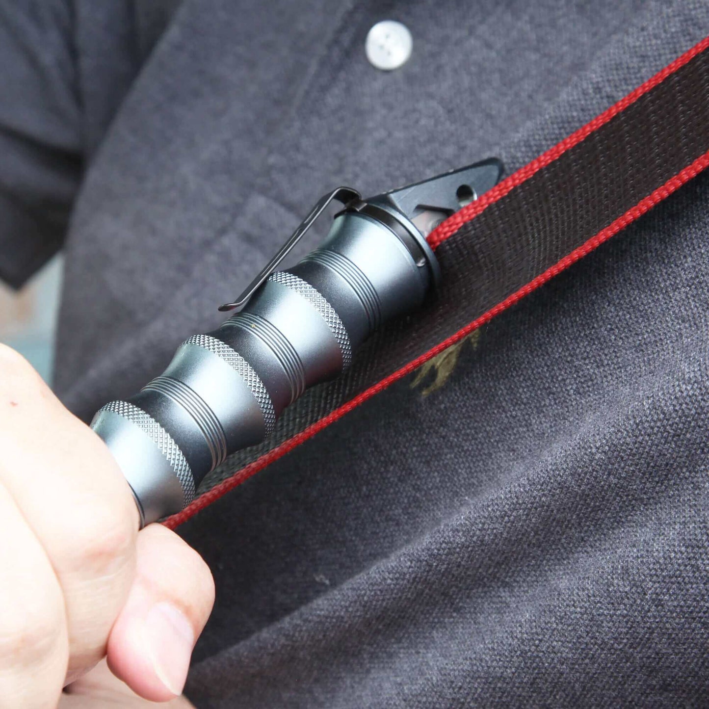 Stinger Whip Car Emergency Tool with Seat Belt Cutter and Window Breaker (XL Gatekeeper Edition, Tungsten Grey)