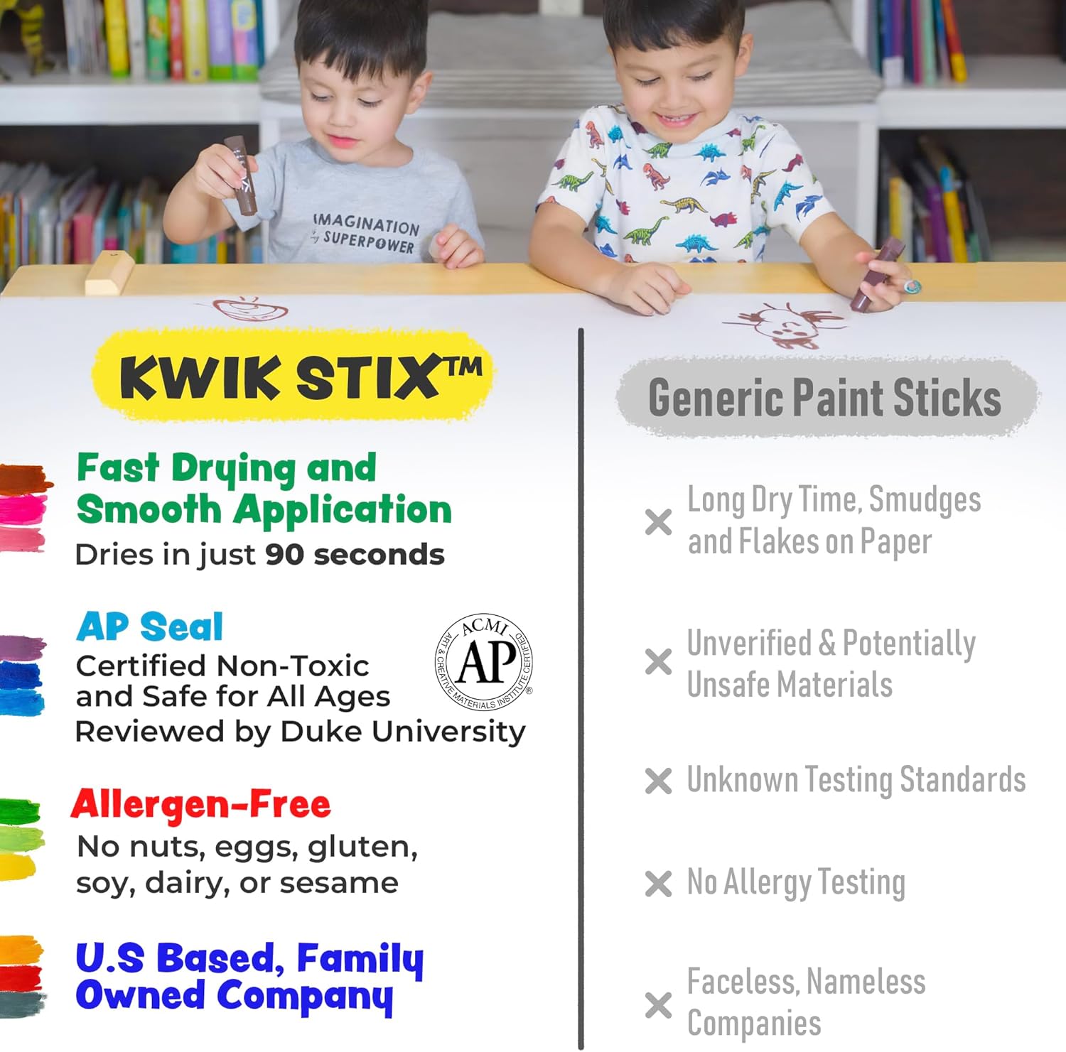 Kwik Stix Paint Sticks, Set of 12 Metalix Colors