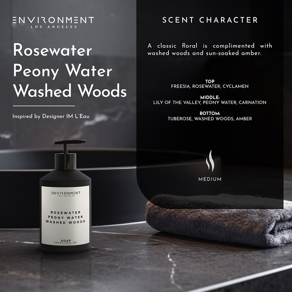 Rosewater | Peony Water | Washed Woods Hand Soap (Inspired by Issey Miyake L'Eau d'Issey®)