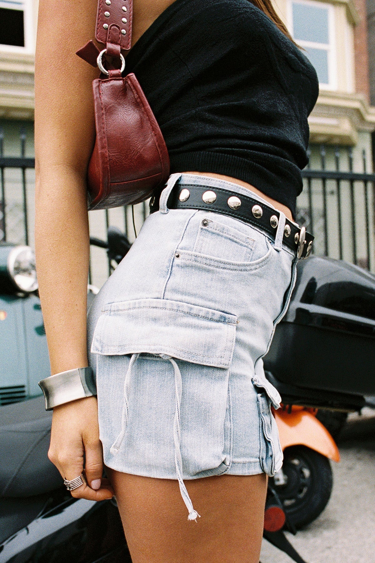 Women's Multi Cargo Mini Skirt