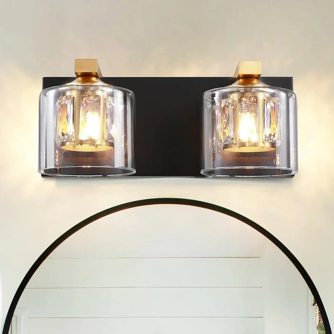 Kolt Chrome Modern 2-Light Bathroom Vanity Light