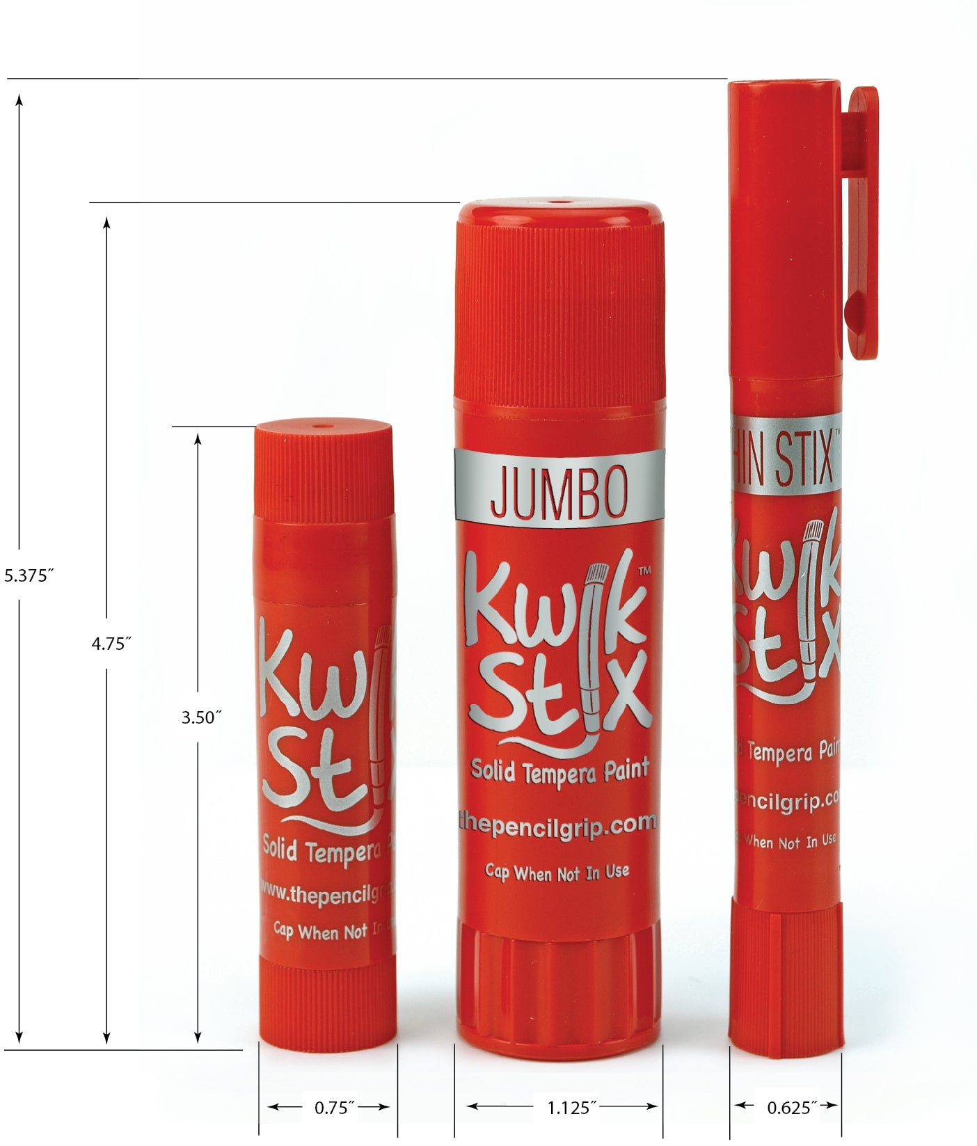 Thin Stix Paint Sticks, Set of 12 Classic Colors