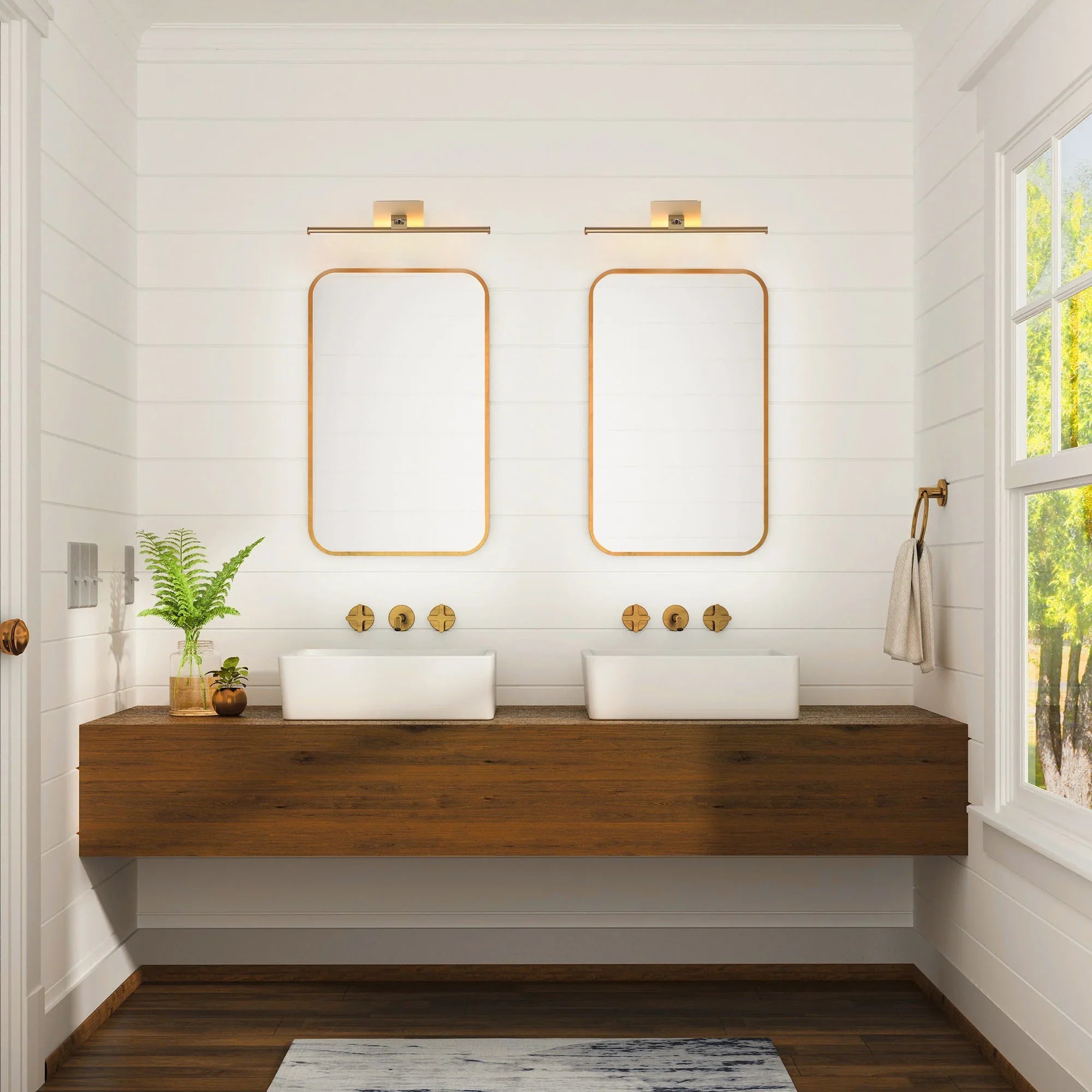 Battery-powered LED Mirror Vanity Light with Remote Control